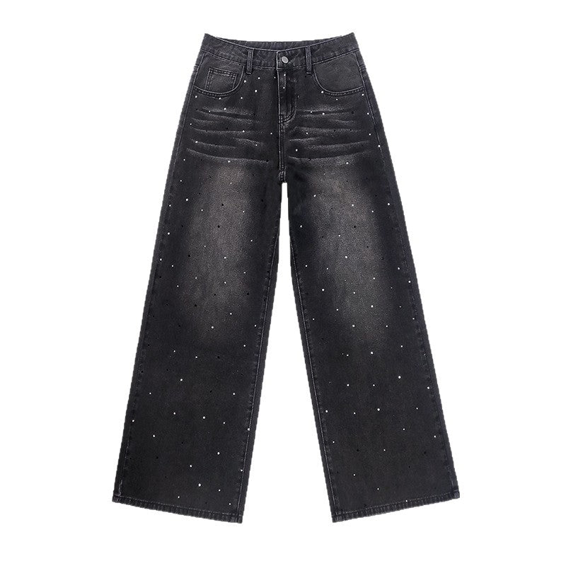 Women's Starry Loose Comfortable Casual Straight Popular Jeans