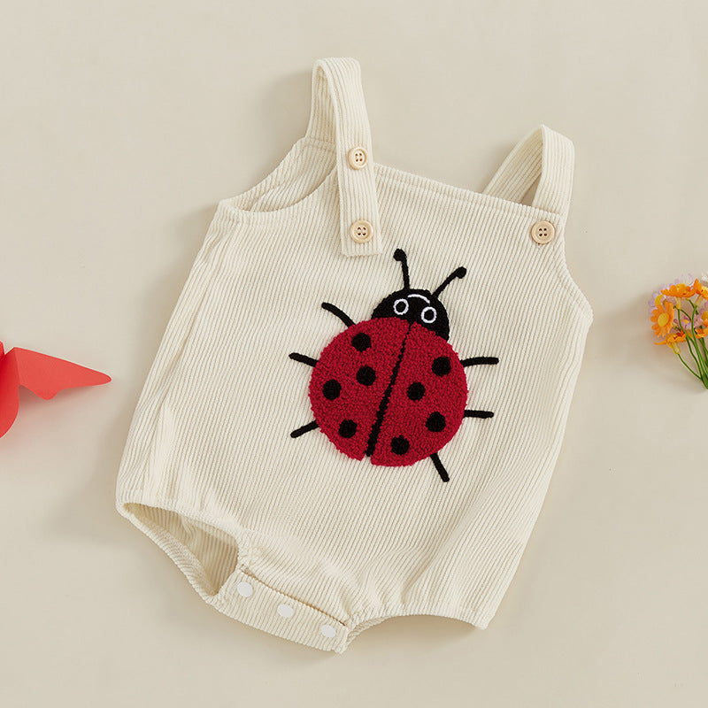 Children's Jumpsuit Strap Cartoon Towel Embroidery Triangle Rompers Jumpsuit, Climbing Suit