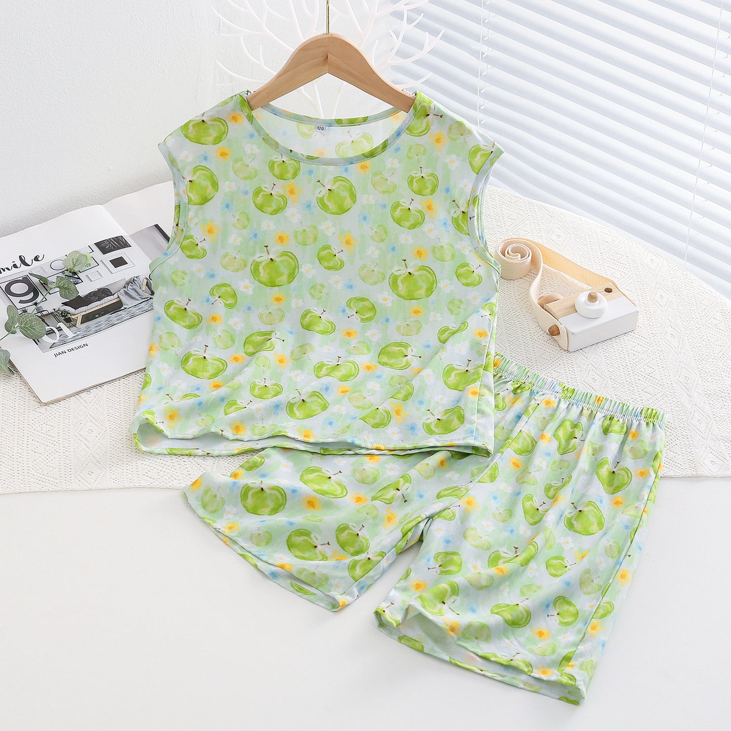 Children's Feeling Bourette Boys Thin Artificial Cotton Children's Suit