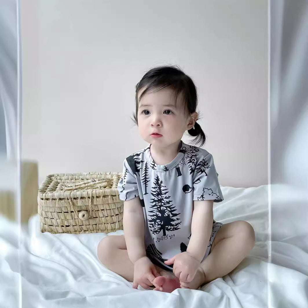 Thin Short Sleeve Romper Cute Super Fashionable Jumpsuit, Climbing Suit