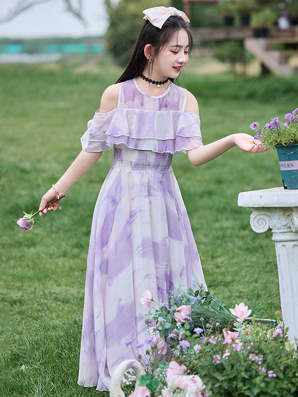 Fashionable Thin Princess Skirt Medium Big Children's Dress