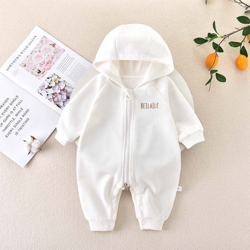 Women's & Men's Born Zipper Romper One Month Old Clothes Hooded Jumpsuit, Climbing Suit