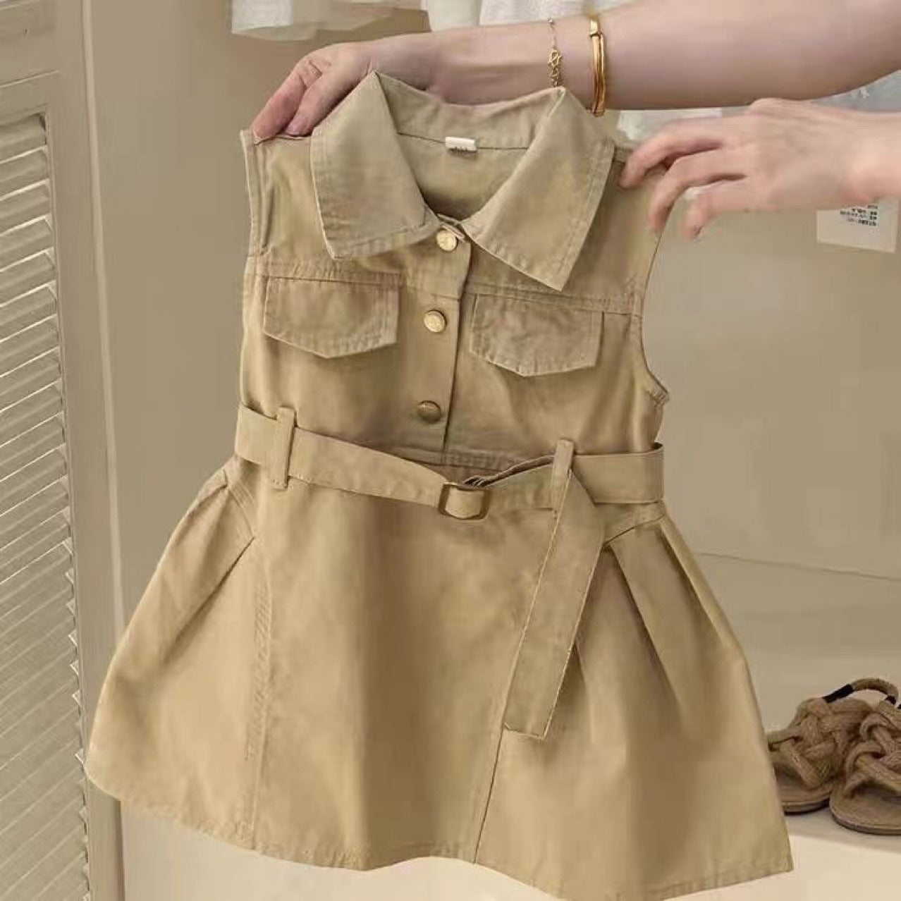 Children's Style Clothing Summer Sleeveless One-piece Fashion Design Sense Suit Skirt Children's Dress