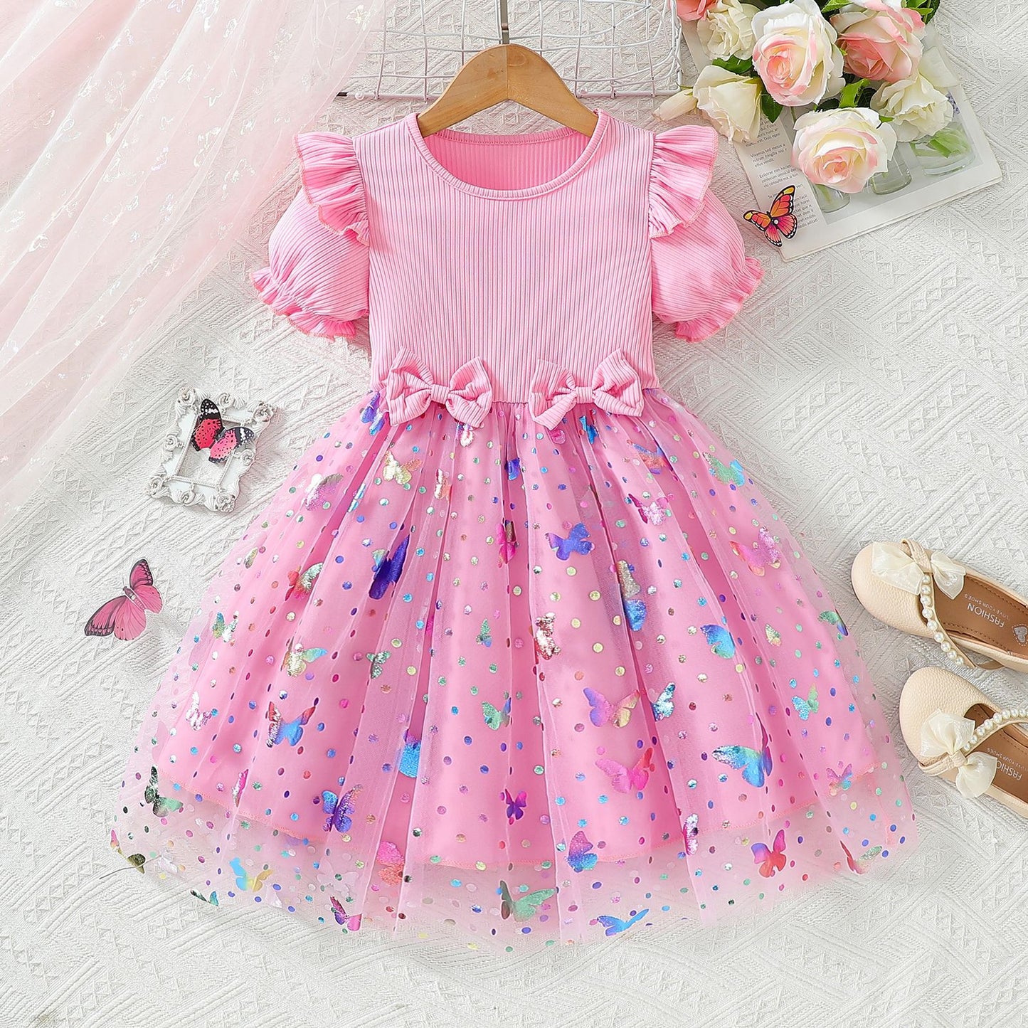Children's Summer Puffy Skirt Cake Fashionable Princess Children's Dress