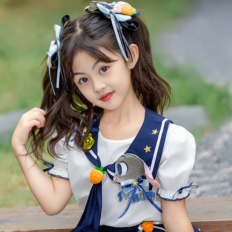 Summer Rabbit Police Officer Performance Costume Western Style Children's Suit