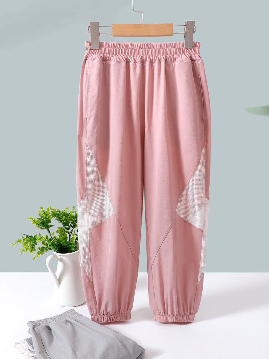 Children's Sports Summer Korean Style Mesh Breathable Children's Pants