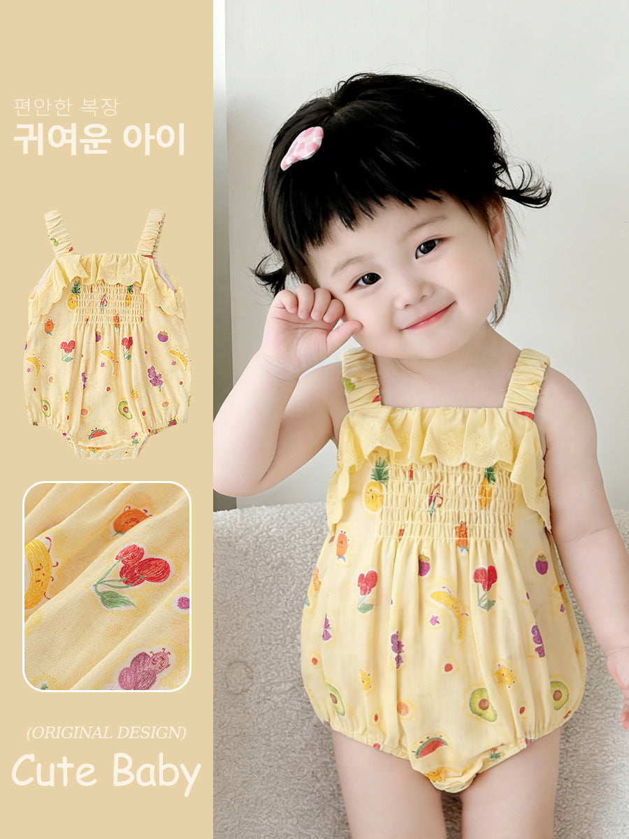 Jumpsuit One Month Old Clothes Hundred Days Princess Rompers Jumpsuit, Climbing Suit