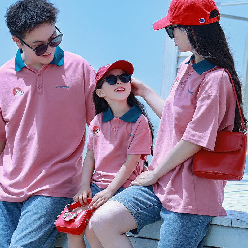 Summer Suit Family Of Three Four Matching Short-sleeved Parent-child Outfit
