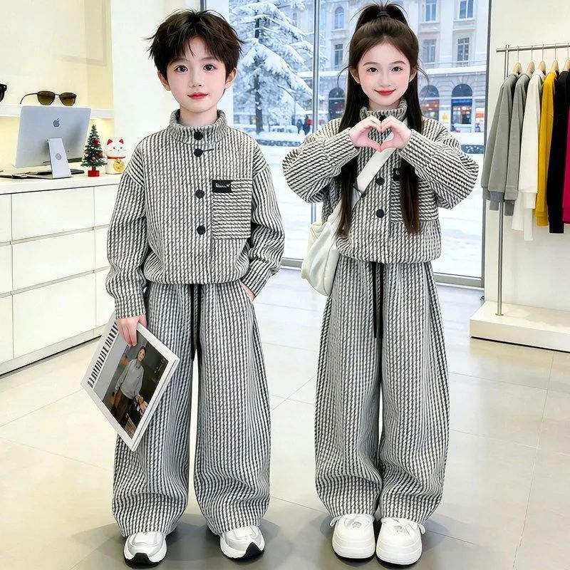 Women's & Men's Can Wear Korean Style Texture Fashion Clothing Children's Suit