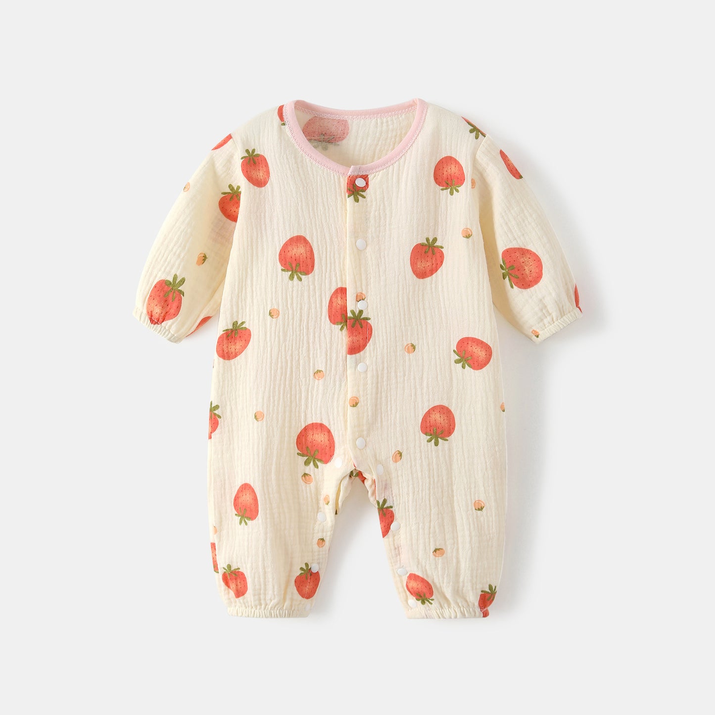 Jumpsuit Summer Long Sleeve Thin Born Gauze Romper One-piece Pajamas Jumpsuit, Climbing Suit
