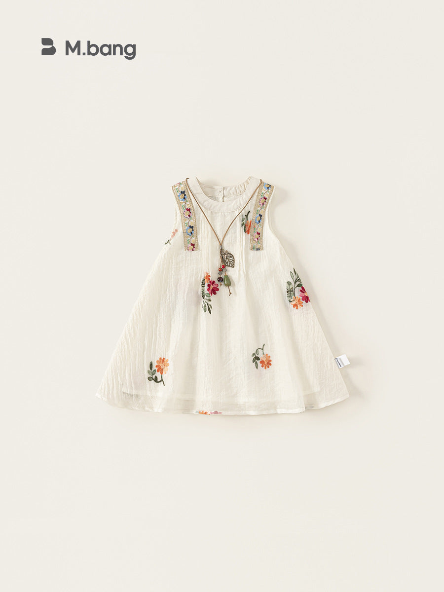 Children's Woven Clothing Skirt Ethnic Style Embroidered Children's Dress