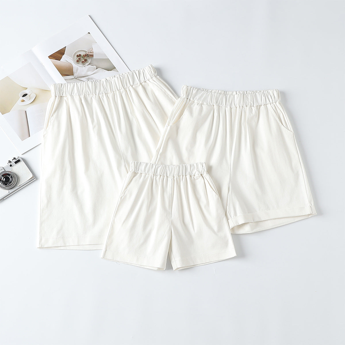 Cartoon Puppy Short Sleeve Family Four Seaside Vacation Loose Western Parent-child Outfit