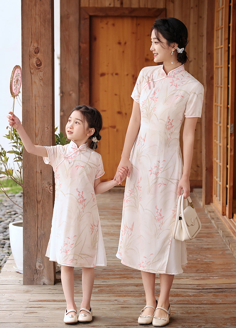Cheongsam Dress Chinese Style Summer Light Parent-child Outfit