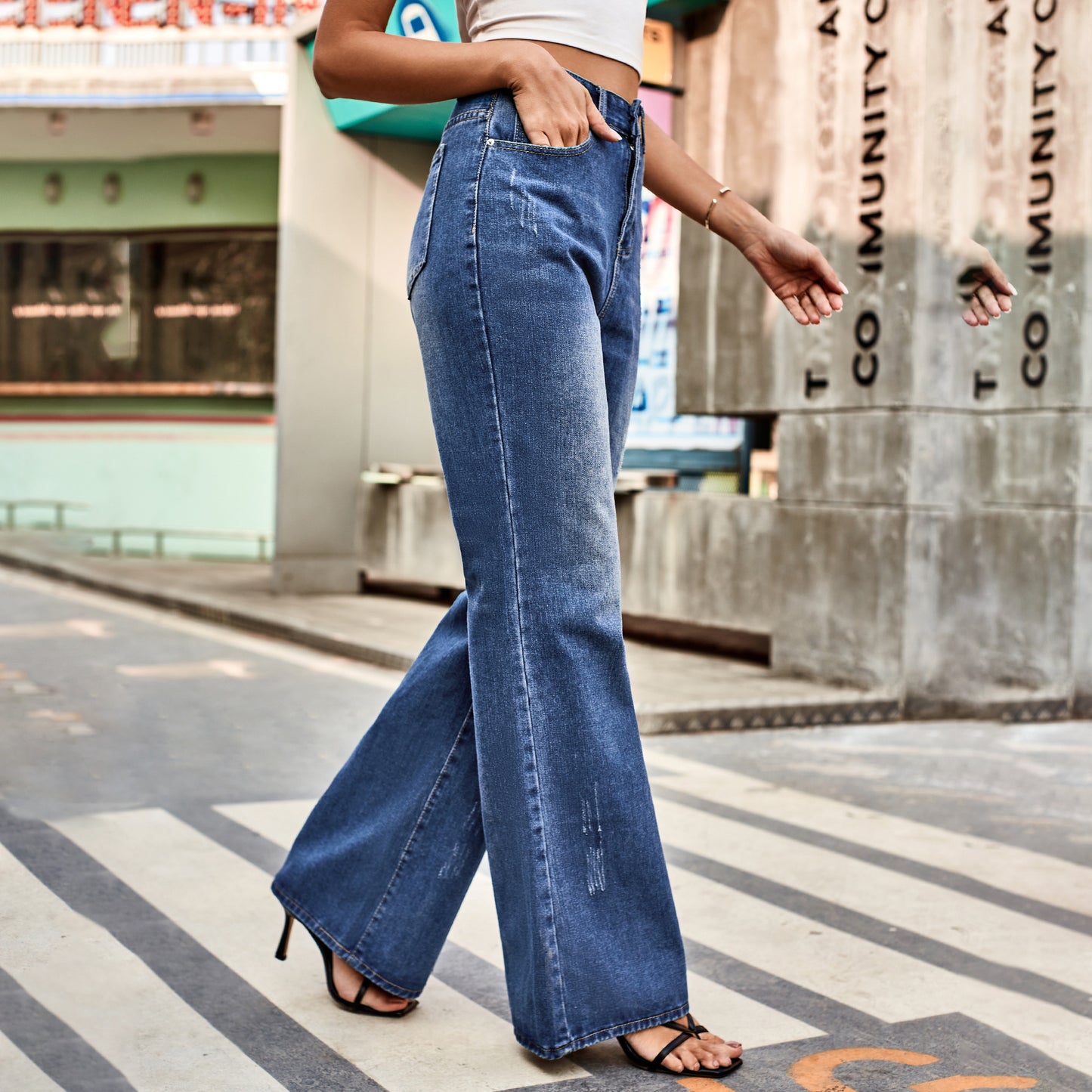 Beautiful Women's Washed Denim Casual For Pants