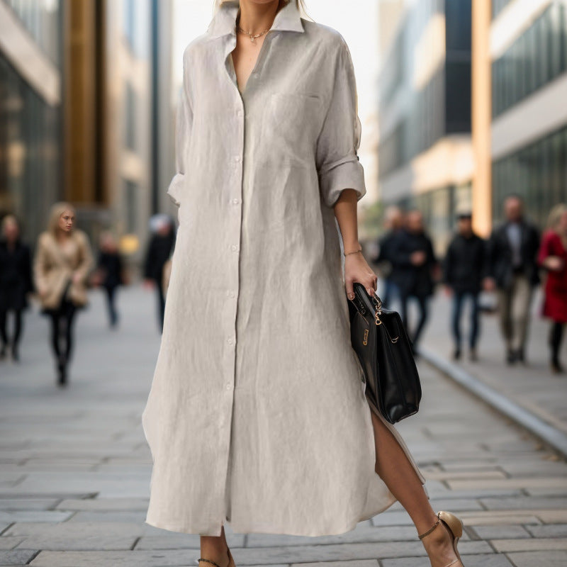 Women's Long Sleeve Shirt Casual Loose Irregular Blouse