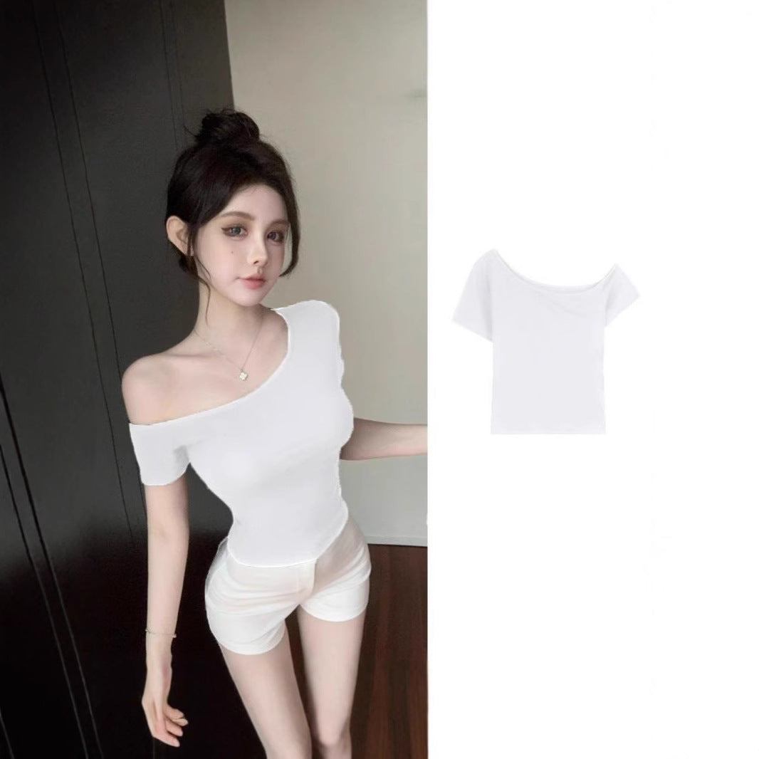 Style Elegant Sexy Hot Exposed Shoulder Women's T-shirt