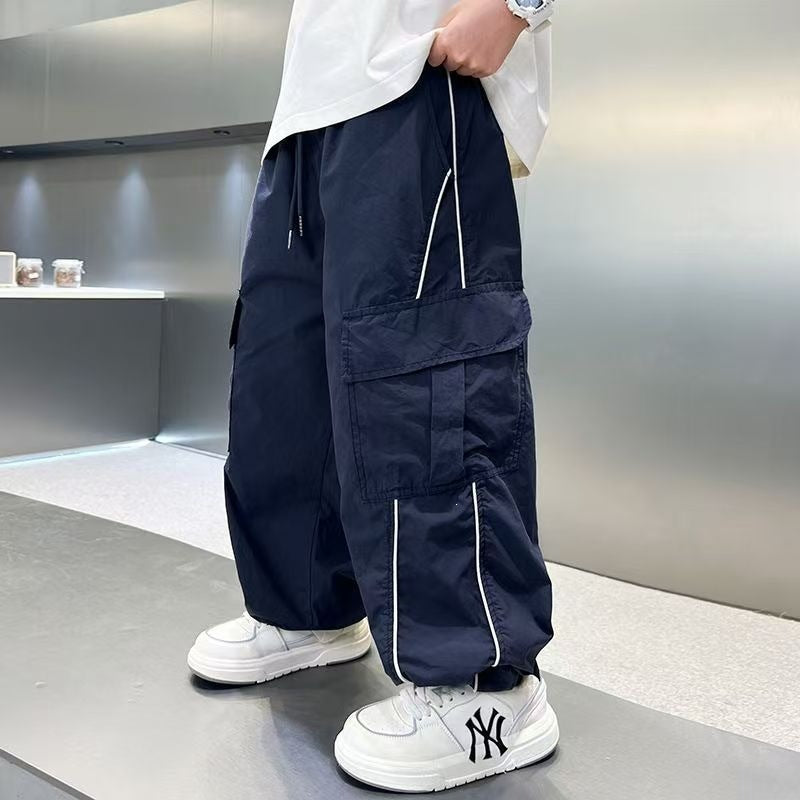 Summer Anti Mosquito Overalls Medium Big Trousers Children's Pants