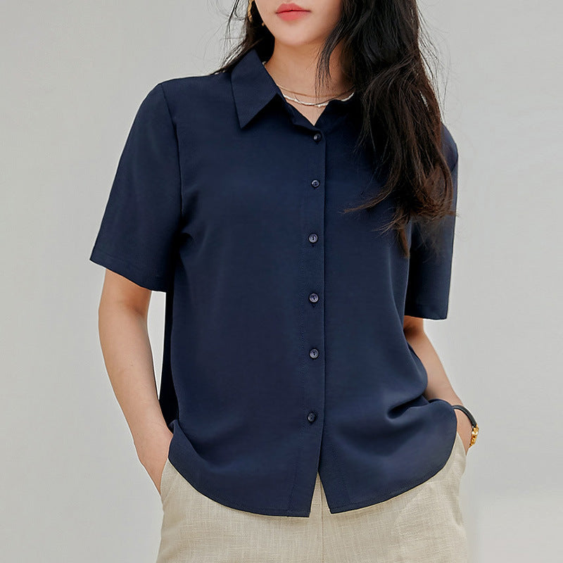 Women's Shirt Summer Short-sleeved Casual Fashion French Style Temperament Blouse