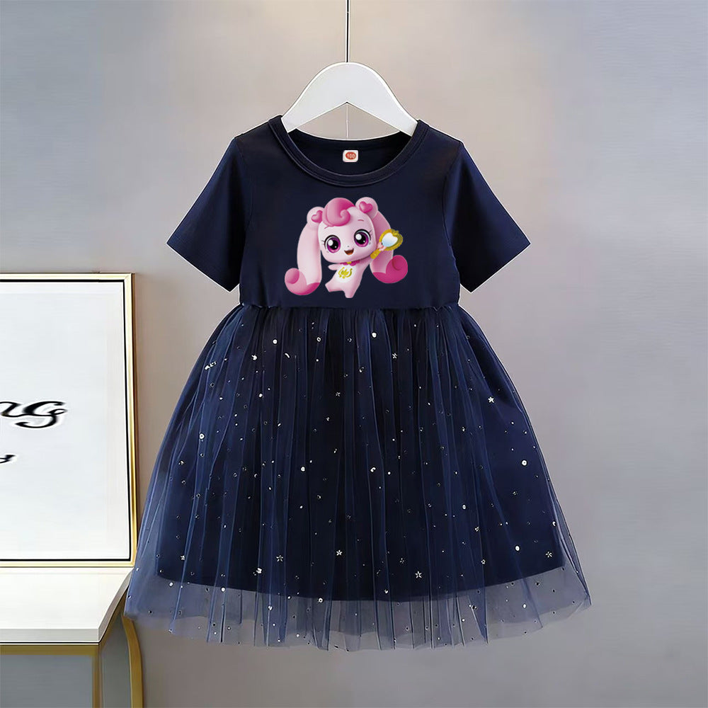 Children's Wonderful Cute Summer Short Sleeve Princess Children's Dress