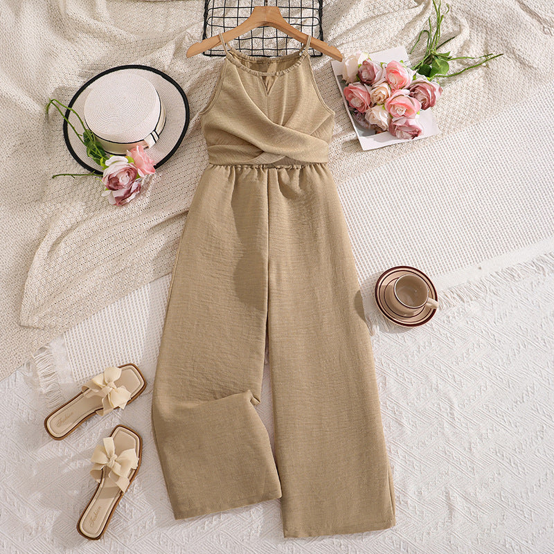 Casual Sling Slim Fit Fitted Waist Jumpsuit, Climbing Suit