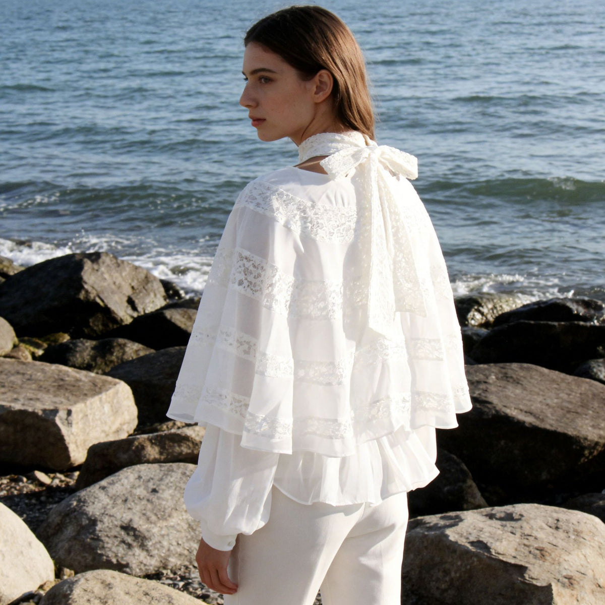 Women's Patchwork Slimming Sense Of Design Shirt Tops
