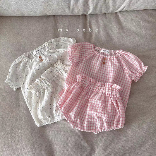 Children's Korean Style Clothing Summer Polka Dot Striped Short-sleeved T-shirt Large Children's Suit