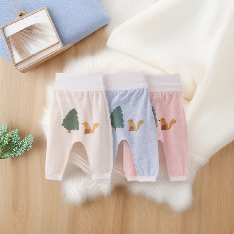 Cartoon Pure Cotton Big Butt High Waist Belly Children's Pants