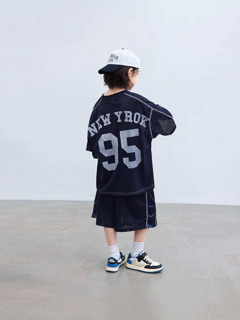 Teen Boys Summer Clothes Outfit Basketball Wear Sports Children's Suit