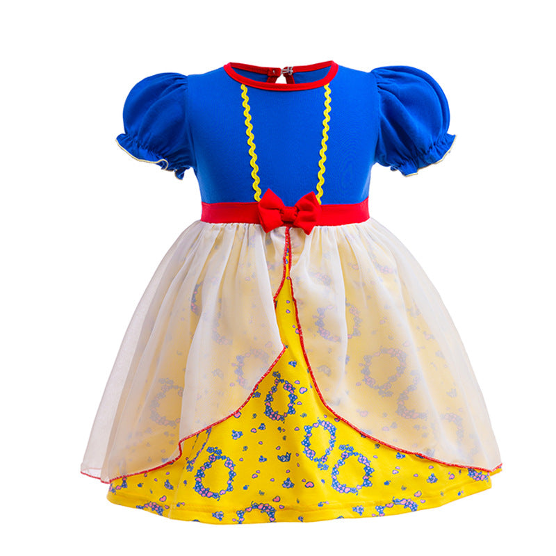 Children's Single Ice Princess Cotton Thin Short-sleeved Children's Dress
