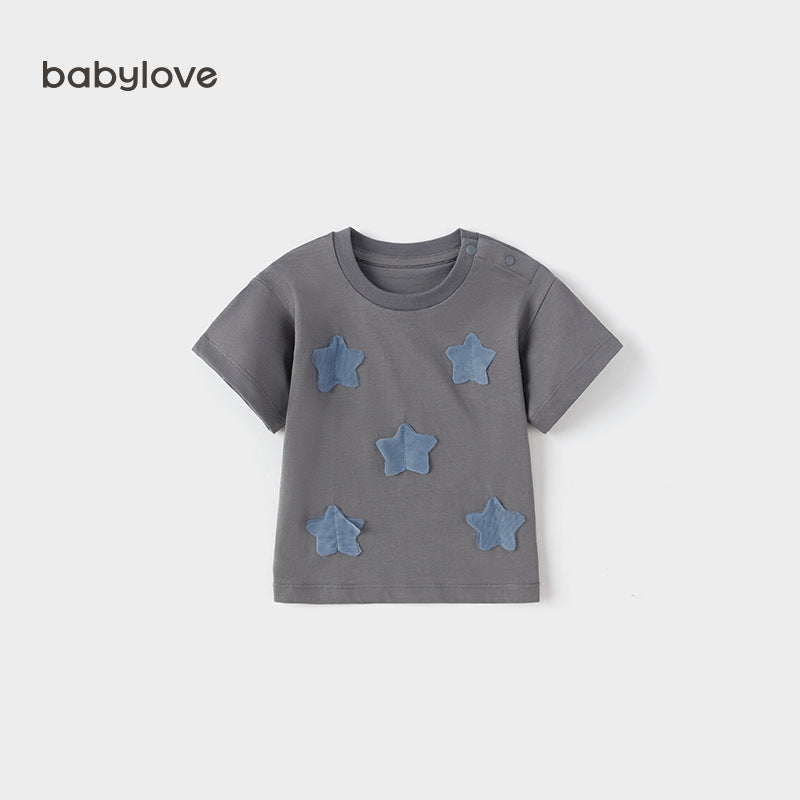 Collection Summer Short Sleeve Infant Cotton Modal Top Going Out Children's T-shirt