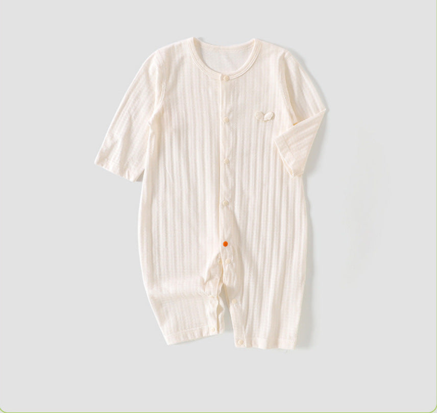 Cotton Jumpsuit Summer Thin Long Sleeve Rompers Pajamas Born Jumpsuit, Climbing Suit
