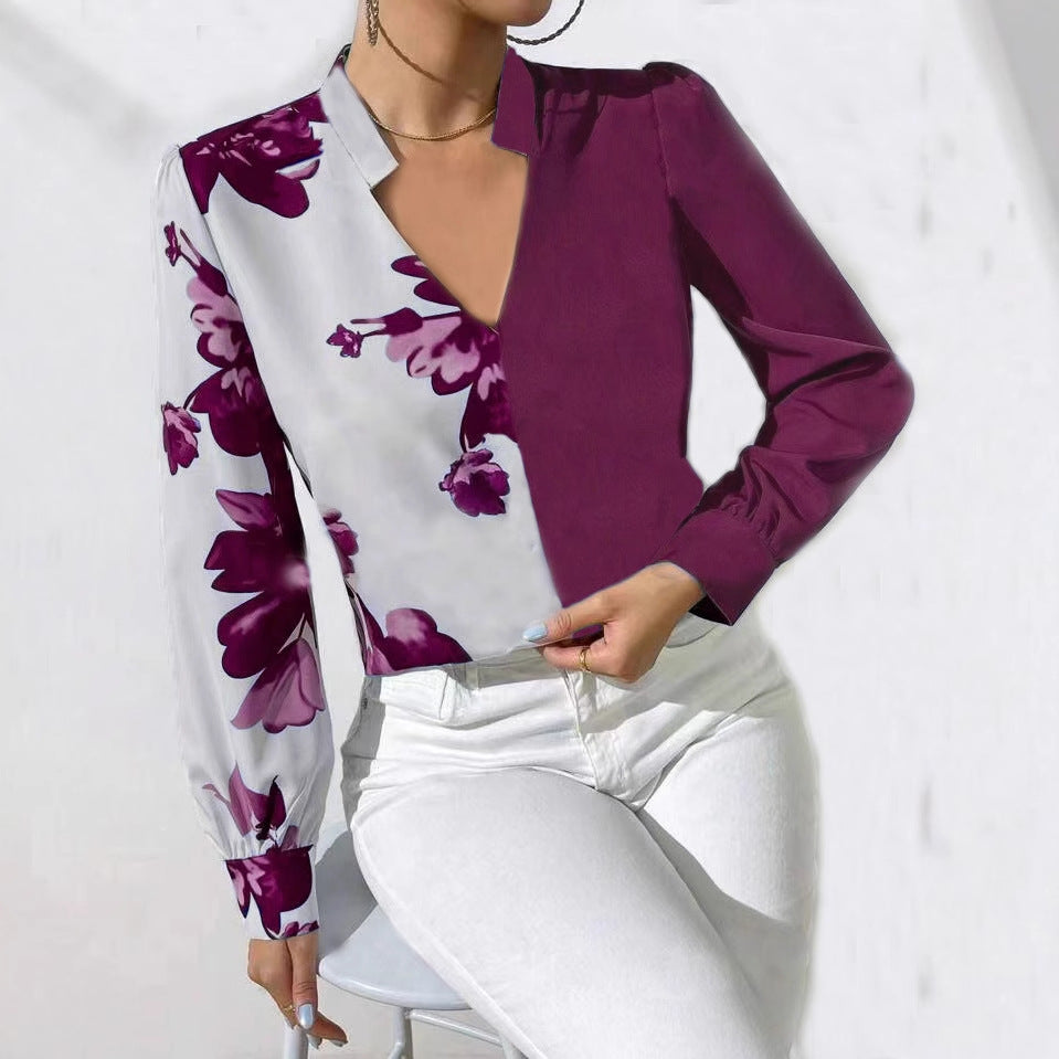 Glamorous Women's Printing Long Sleeve Shirt Coats