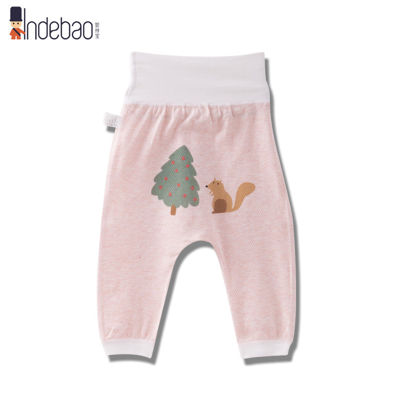 Cartoon Pure Cotton Big Butt High Waist Belly Children's Pants