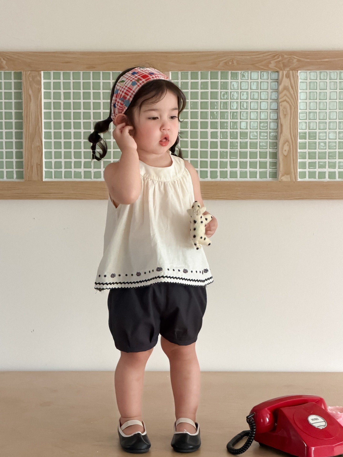 Children's Doll Shirt Shorts Summer Thin Korean Style Children's Suit