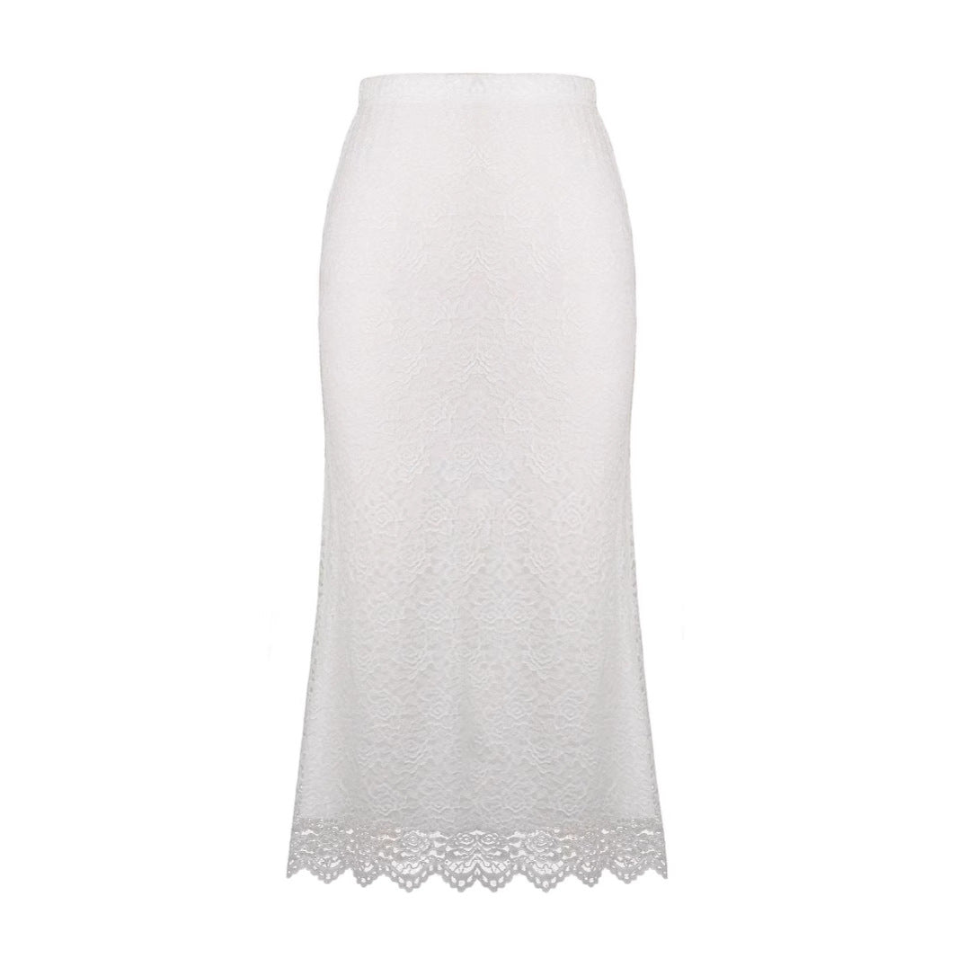 Women's Lace High Waist One-step Sexy Slim Skirt