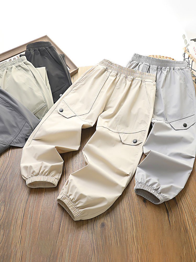 Children's Boy Thin Type Trousers Korean Style Fashionable Teens Casual Children's Pants