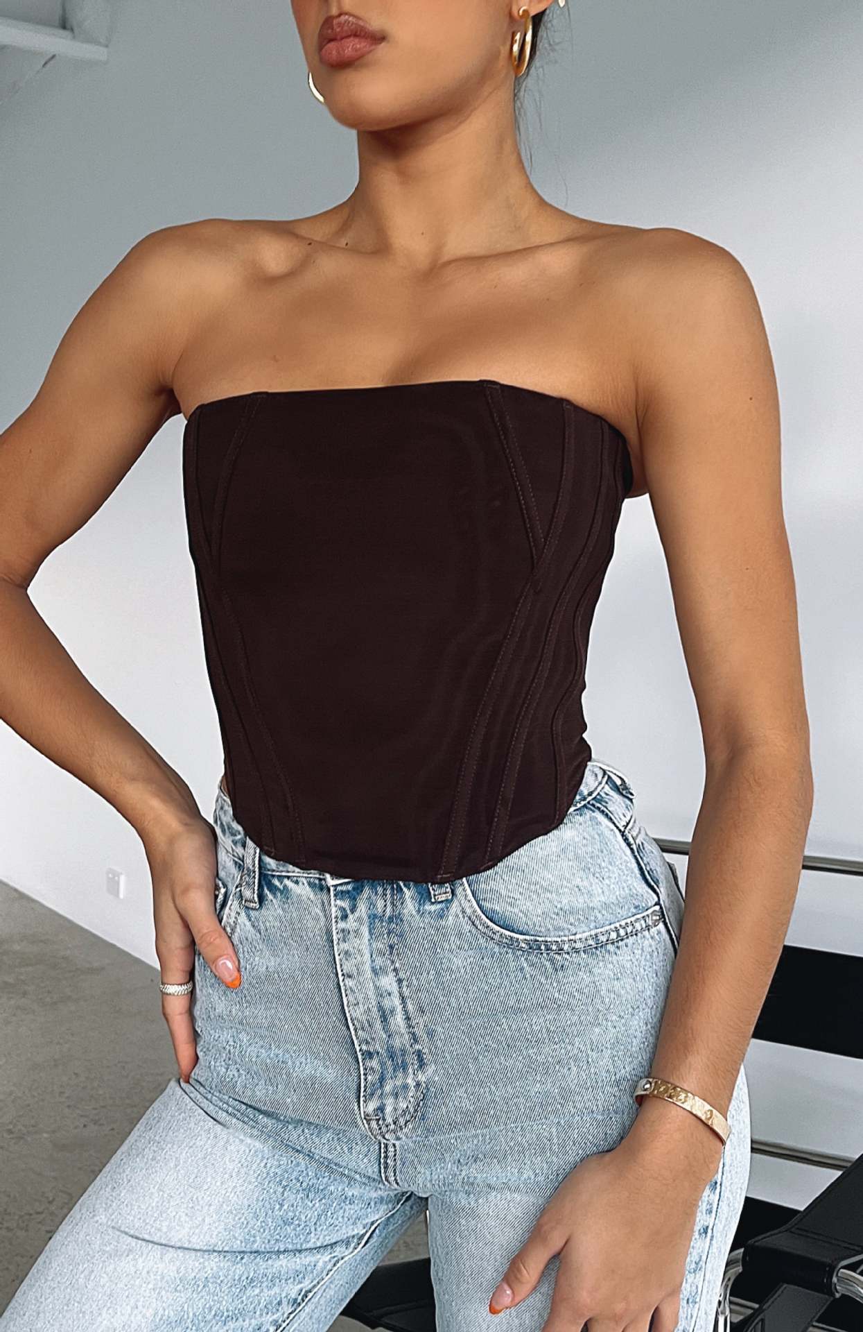 Women's Fishbone Summer Tube Strapless Solid Color Zipper Small Vest/suspenders/tube Top