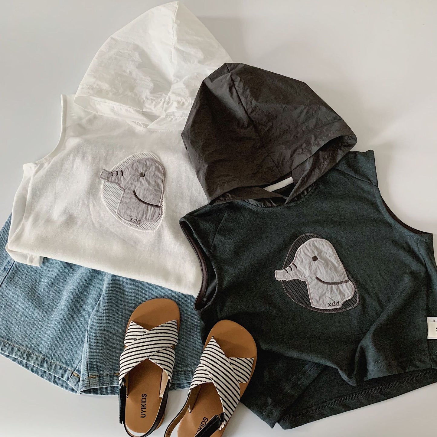 Children's For Boy Summer Korean Style Hoodie Vest Western Class Clothing Children's T-shirt