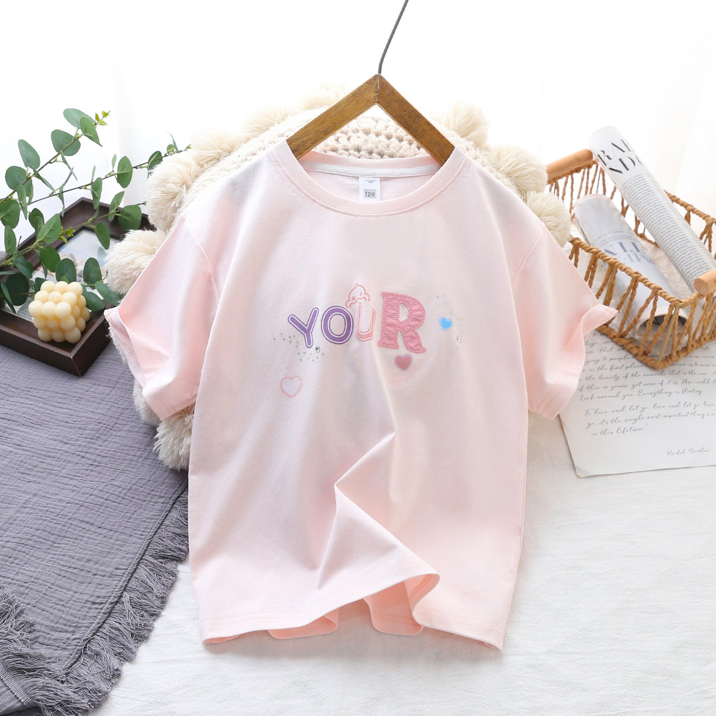 Children's Small Yellow Duck Clothing Short-sleeved Summer Middle Big Children's T-shirt
