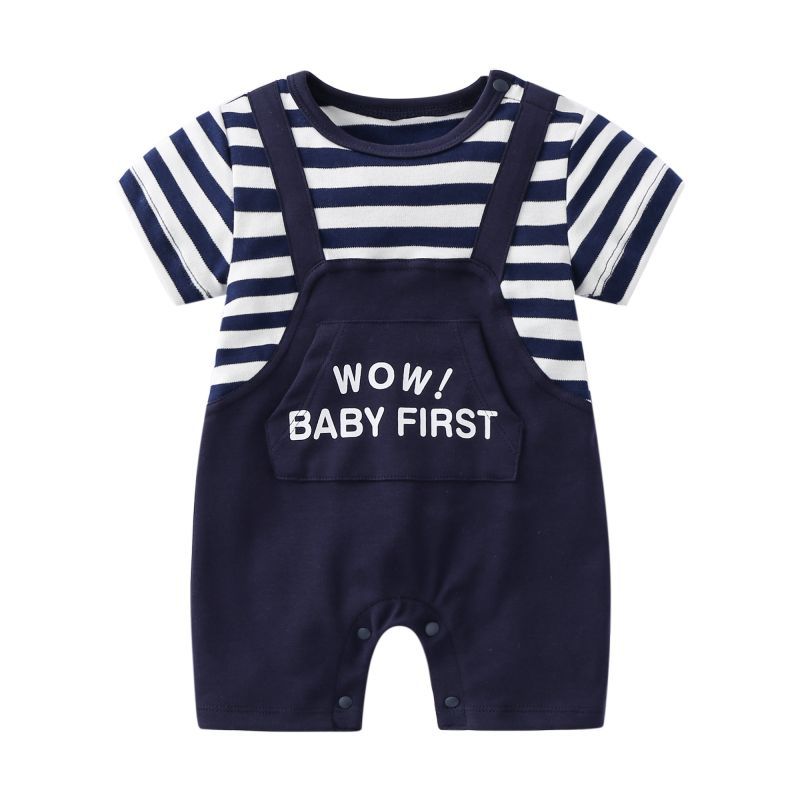 Dress Short Sleeved Romper Preppy Style Jumpsuit, Climbing Suit