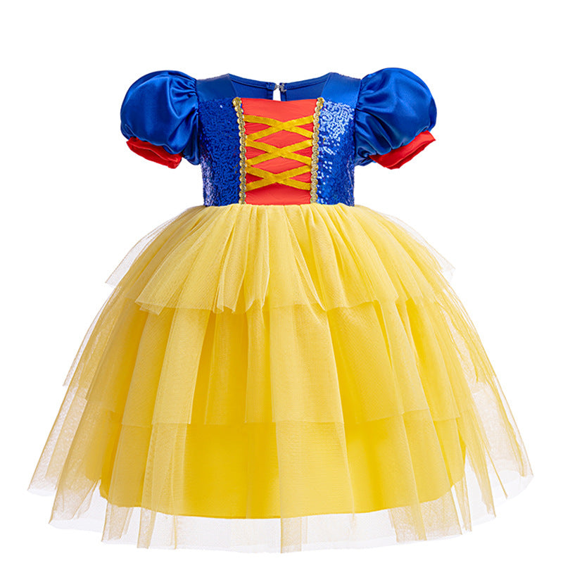 Color Princess Tulle Tutu Cake Puff Children's Dress