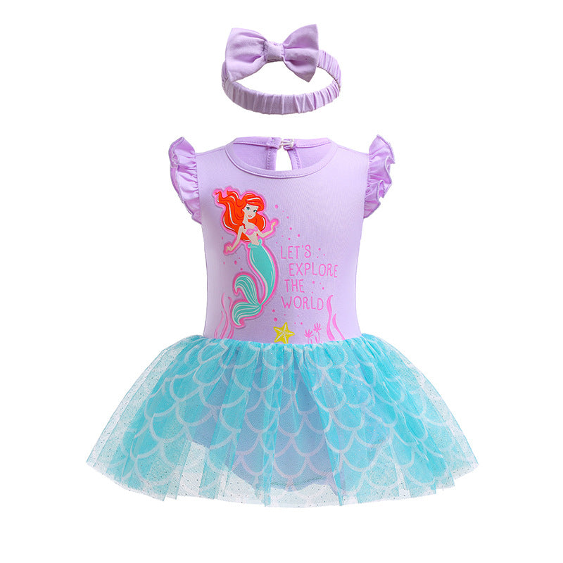 Children's Halloween Clothing Short Sleeve Pullover Infant Princess Jumpsuit Romper Jumpsuit, Climbing Suit