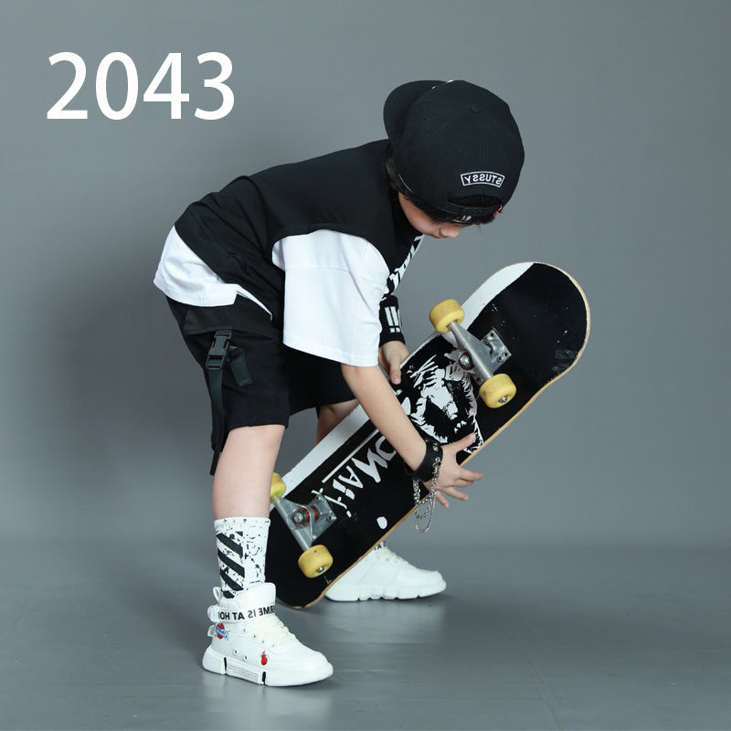 Children's Middle Big Korean Style Trendy Fake Two Children's Suit