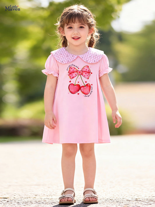 Attractive Children's Skirt Summer Short-sleeved Cute Children's Dress