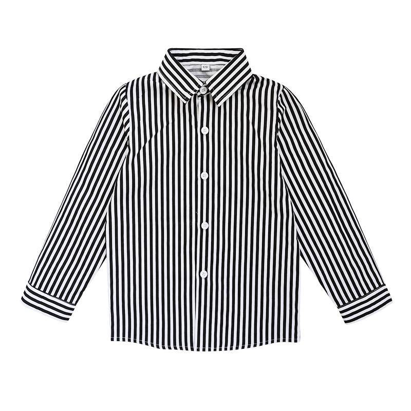Children's Striped Shirt British Fashion Boy's Overalls Performance Children's Suit