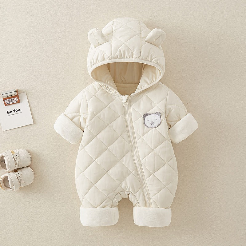 Going Out Jumpsuits Thickened Hooded Cotton Jacket Coat Clothes Romper Jumpsuit, Climbing Suit