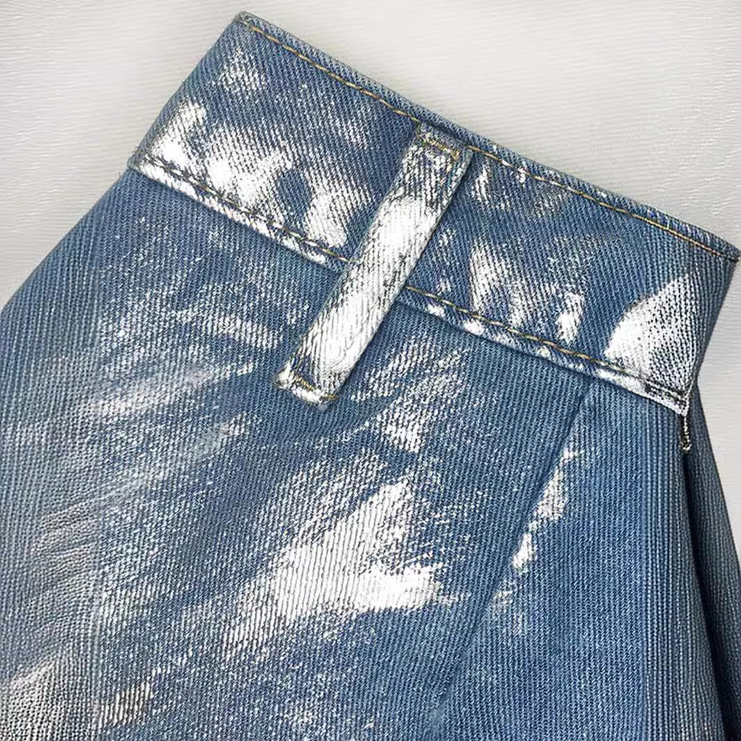 Hot Sier Craft Washed Light Color Loose Personality Street Pants