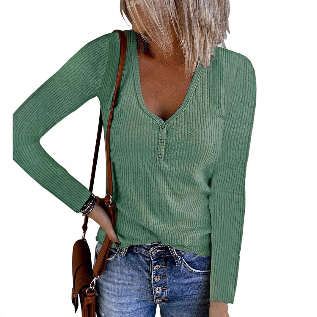 Women's Autumn Button Solid Color Long Sleeve Small Vest/suspenders/tube Top