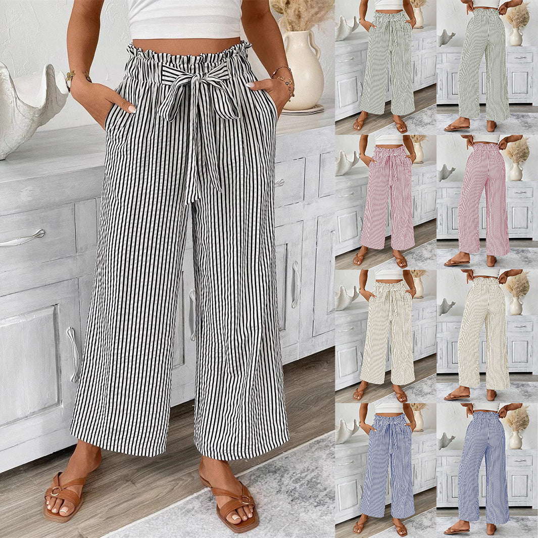 Stylish Innovative Women's Striped Elegant Female Casual Pants