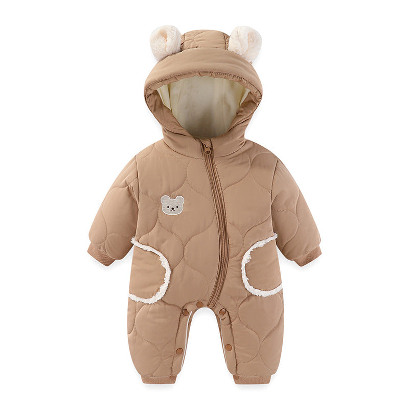 Thickened Warm Jumpsuit Born Woven Romper Toddler Outwear Jumpsuit, Climbing Suit